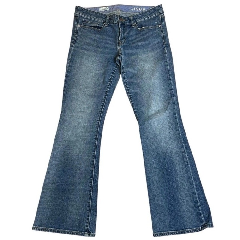 Gap 1969 Sexy Boot Cut Jeans Womens 29/8L Blue Medium Wash Low Rise Denim Flare